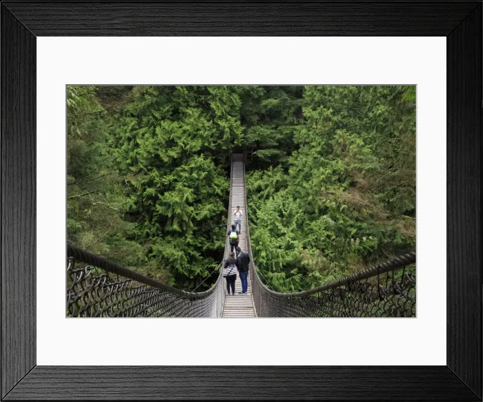 Framed Print : Suspension bridge, Lynn Canyon Park, Vancouver, British Columbia, Canada, North America Framed Print : Suspension bridge, Lynn Canyon Park, Vancouver, British Columbia, Canada, North America