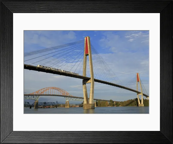 Framed Print : Skytrain Bridge, New Westminster, Vancouver Region, British Columbia, Canada, North Framed Print : Skytrain Bridge, New Westminster, Vancouver Region, British Columbia, Canada, North