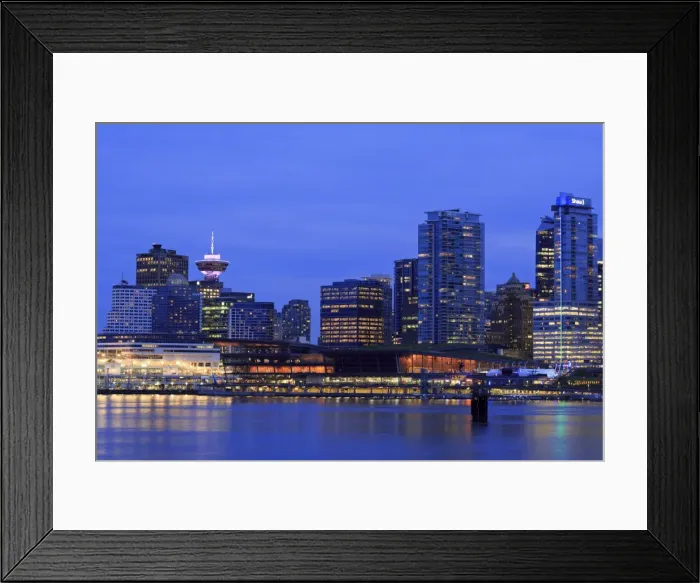 Framed Print : Vancouver skyline, British Columbia, Canada, North America Framed Print : Vancouver skyline, British Columbia, Canada, North America