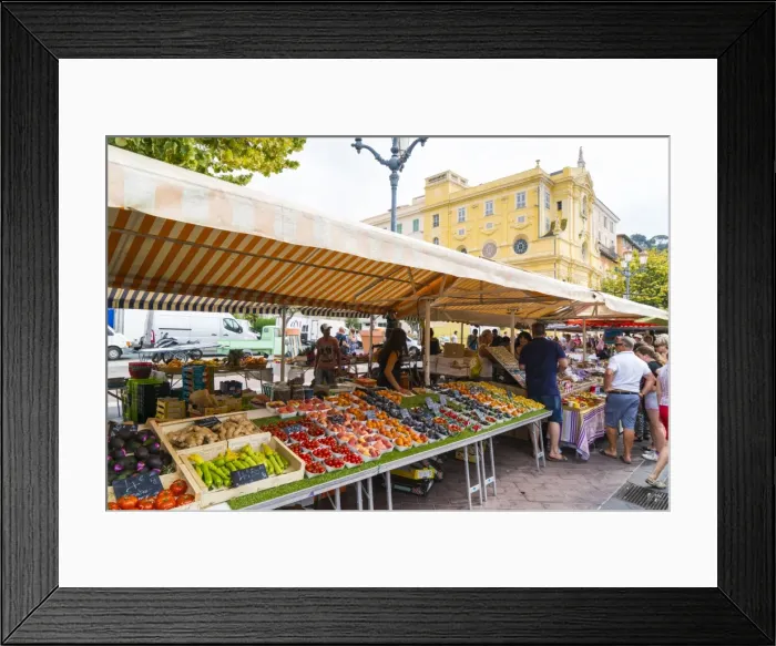 Framed Print : Fruit and vegetable market, Cours Saleya, Old Town, Vieille Ville, Nice, Cote d Azur Framed Print : Fruit and vegetable market, Cours Saleya, Old Town, Vieille Ville, Nice, Cote d Azur