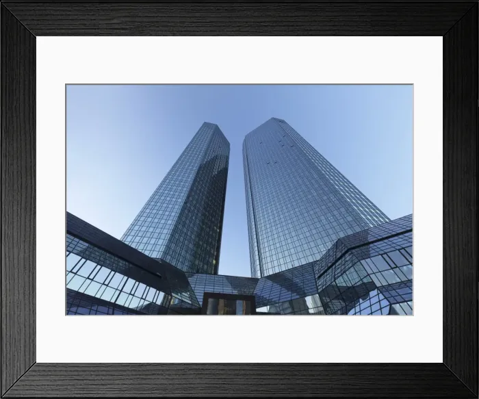 Framed Print : Deutsche Bank office tower block, Frankfurt, Hesse, Germany, Europe Framed Print : Deutsche Bank office tower block, Frankfurt, Hesse, Germany, Europe