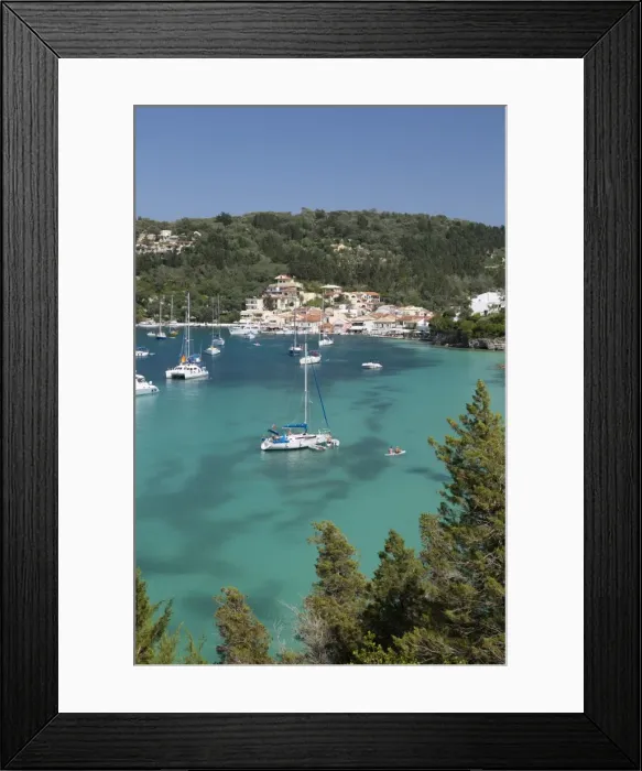 Framed Print : Yachts anchored in bay, Lakka, Paxos, Ionian Islands, Greek Islands, Greece, Europe Framed Print : Yachts anchored in bay, Lakka, Paxos, Ionian Islands, Greek Islands, Greece, Europe