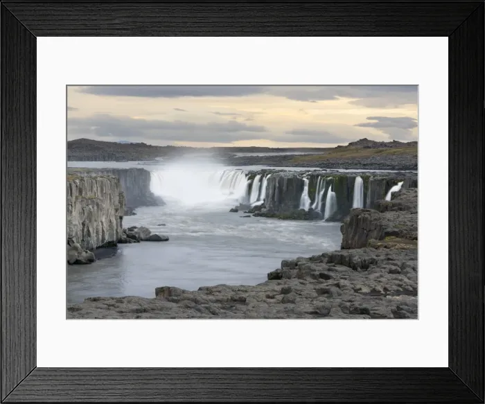 Framed Print : Selfoss Waterfall at Dusk, Iceland, Polar Regions Framed Print : Selfoss Waterfall at Dusk, Iceland, Polar Regions