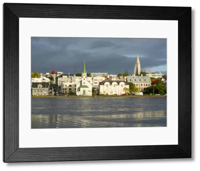 Framed Print : View of the Historic Centre and Lake Tjornin, Reykjavik, Iceland, Polar Regions Framed Print : View of the Historic Centre and Lake Tjornin, Reykjavik, Iceland, Polar Regions