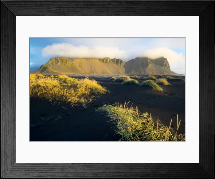 Framed Print : Mount Vestrahorn shrouded in clouds, Stokksnes, Iceland, Polar Regions Framed Print : Mount Vestrahorn shrouded in clouds, Stokksnes, Iceland, Polar Regions