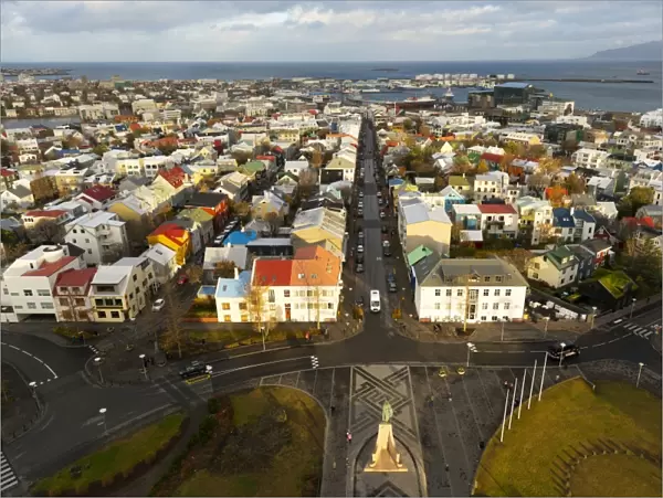 Overview of the Historic Centre of Reykjavik, Iceland, Polar Regions