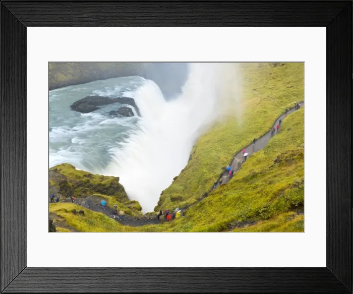 Framed Print : Gullfoss Waterfall, Iceland, Polar Regions Framed Print : Gullfoss Waterfall, Iceland, Polar Regions