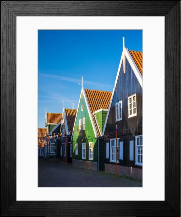 Framed Print : Houses in the village of Kerkbuurt, Marken, North Holland, Netherlands, Europe Framed Print : Houses in the village of Kerkbuurt, Marken, North Holland, Netherlands, Europe
