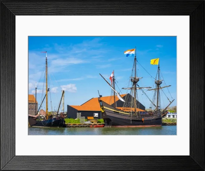 Framed Print : Historic Dutch sailing ship in the Museumhaven, Centrum Varend Erfgoed Hoorn, Hoorn Framed Print : Historic Dutch sailing ship in the Museumhaven, Centrum Varend Erfgoed Hoorn, Hoorn