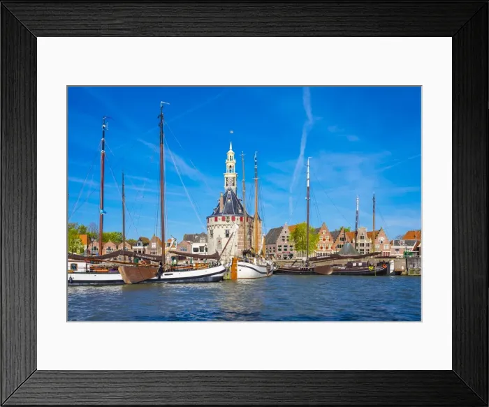 Framed Print : The Hoofdtoren tower on the Binnenhaven harbor, built in 1532, Hoorn, North Holland Framed Print : The Hoofdtoren tower on the Binnenhaven harbor, built in 1532, Hoorn, North Holland