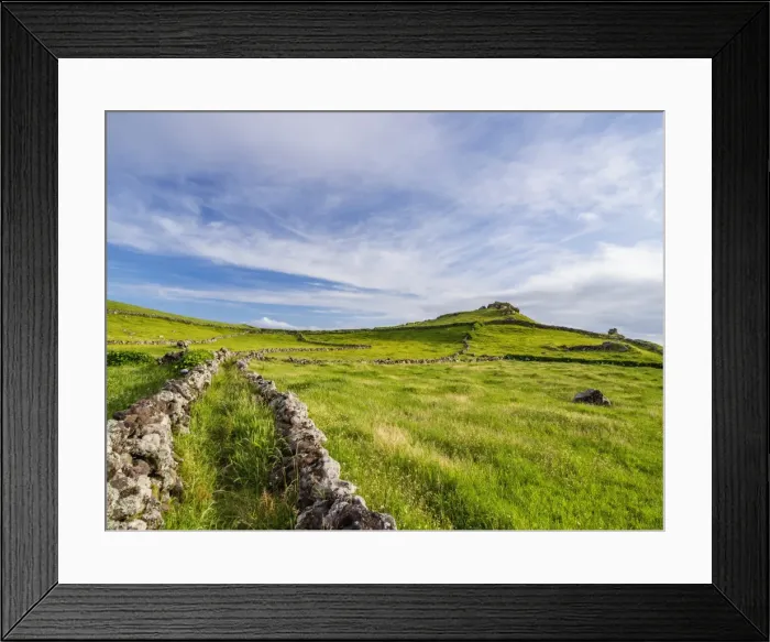 Framed Print : Green fields on the Island, Corvo, Azores, Portugal, Atlantic, Europe Framed Print : Green fields on the Island, Corvo, Azores, Portugal, Atlantic, Europe