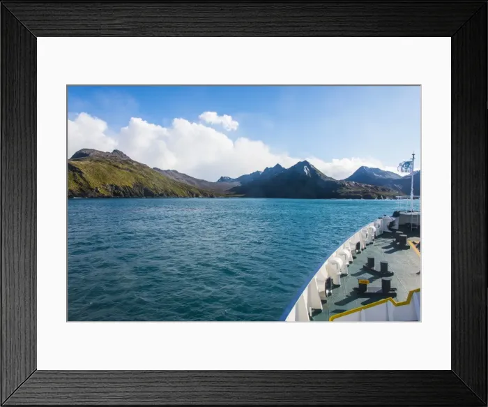Framed Print : Cruise ship shipping to Ocean Harbour, South Georgia, Antarctica, Polar Regions Framed Print : Cruise ship shipping to Ocean Harbour, South Georgia, Antarctica, Polar Regions