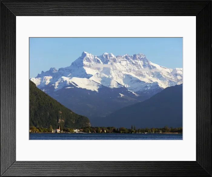 Framed Print : Lake Geneva (Lac Leman) and Dent du Midi, 3257m, Villeneuve, Vaud, Switzerland, Europe Framed Print : Lake Geneva (Lac Leman) and Dent du Midi, 3257m, Villeneuve, Vaud, Switzerland, Europe