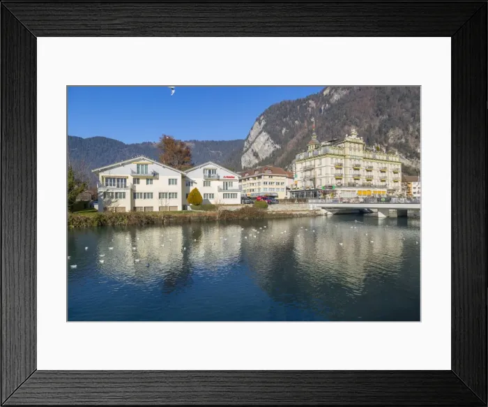 Framed Print : Interlaken, Jungfrau region, Bernese Oberland, Swiss Alps, Switzerland, Europe Framed Print : Interlaken, Jungfrau region, Bernese Oberland, Swiss Alps, Switzerland, Europe