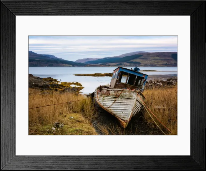 Framed Print : Boat wreck, Isle of Mull, Inner Hebrides, Scotland, United Kingdom, Europe Framed Print : Boat wreck, Isle of Mull, Inner Hebrides, Scotland, United Kingdom, Europe