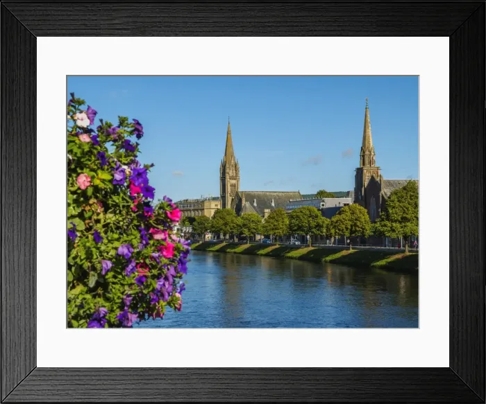Framed Print : View over the River Ness towards the St. Columba and Free North Churches, Inverness Framed Print : View over the River Ness towards the St. Columba and Free North Churches, Inverness