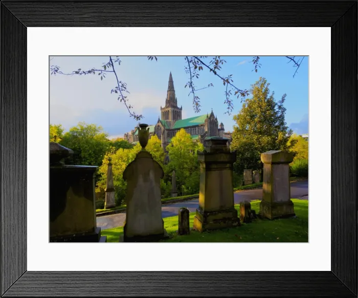 Framed Print : The Necropolis, view towards The Cathedral of St. Mungo, Glasgow, Scotland, United Kingdom Framed Print : The Necropolis, view towards The Cathedral of St. Mungo, Glasgow, Scotland, United Kingdom