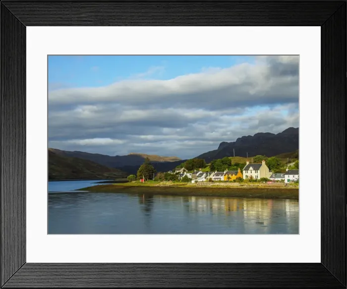 Framed Print : Landscape of Loch Long and Dornie Village, Highlands, Scotland, United Kingdom, Europe Framed Print : Landscape of Loch Long and Dornie Village, Highlands, Scotland, United Kingdom, Europe