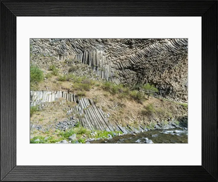 Framed Print : Symphony of Stones, Basalt columns formation along Garni gorge, Kotayk Province, Armenia Framed Print : Symphony of Stones, Basalt columns formation along Garni gorge, Kotayk Province, Armenia