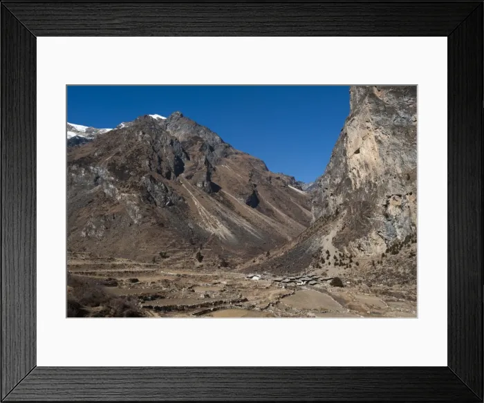 Framed Print : Goyul village between Lingzhi and Chebisa along the Laya-Gasa trekking route, Thimpu District Framed Print : Goyul village between Lingzhi and Chebisa along the Laya-Gasa trekking route, Thimpu District