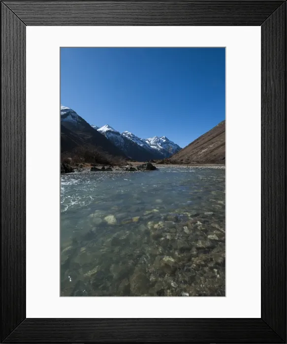 Framed Print : Meltwater from the Himalayas, Thimpu District, Bhutan, Asia Framed Print : Meltwater from the Himalayas, Thimpu District, Bhutan, Asia