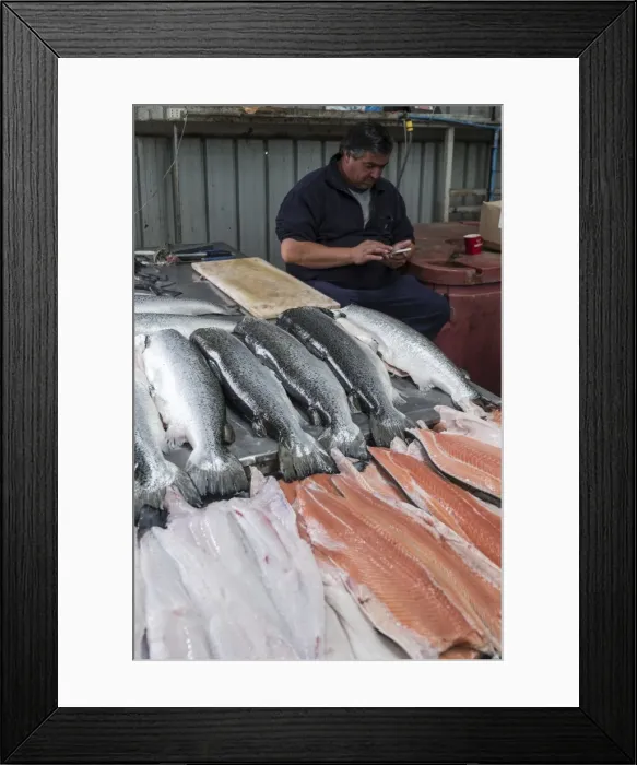 Framed Print : The fish market in Castro, Chiloe, Patagonia, Chile, South America Framed Print : The fish market in Castro, Chiloe, Patagonia, Chile, South America