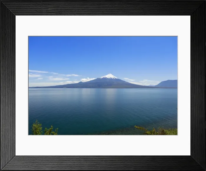Framed Print : The 2652 metre tall Osorno Volcano, a conical stratovolcano, in northern Patagonia Framed Print : The 2652 metre tall Osorno Volcano, a conical stratovolcano, in northern Patagonia