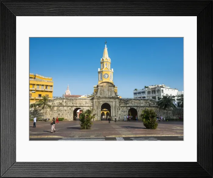 Framed Print : Torre del Reloj Publico (Public Clock Tower), UNESCO World Heritage Site, Cartagena Framed Print : Torre del Reloj Publico (Public Clock Tower), UNESCO World Heritage Site, Cartagena