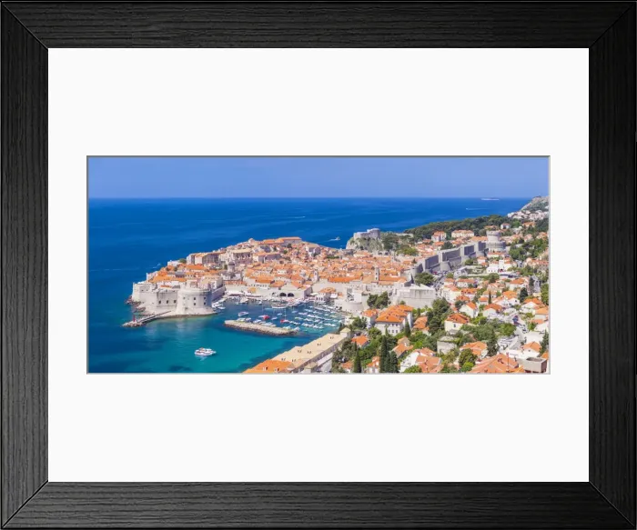 Framed Print : Aerial panorama of Old Port and Dubrovnik Old town, UNESCO World Heritage Site, Dubrovnik Framed Print : Aerial panorama of Old Port and Dubrovnik Old town, UNESCO World Heritage Site, Dubrovnik