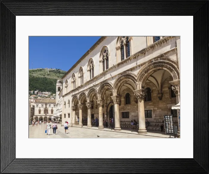 Framed Print : Rectors Palace and Cultural History Museum street view, Dubrovnik Old Town, Dubrovnik Framed Print : Rectors Palace and Cultural History Museum street view, Dubrovnik Old Town, Dubrovnik