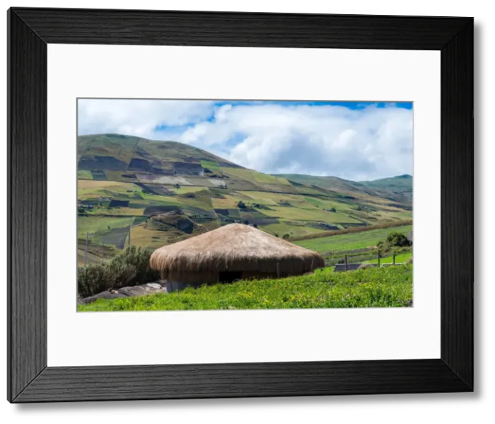 Framed Print : A traditional straw house in the Ecuadorian Andes, Ecuador, South America Framed Print : A traditional straw house in the Ecuadorian Andes, Ecuador, South America