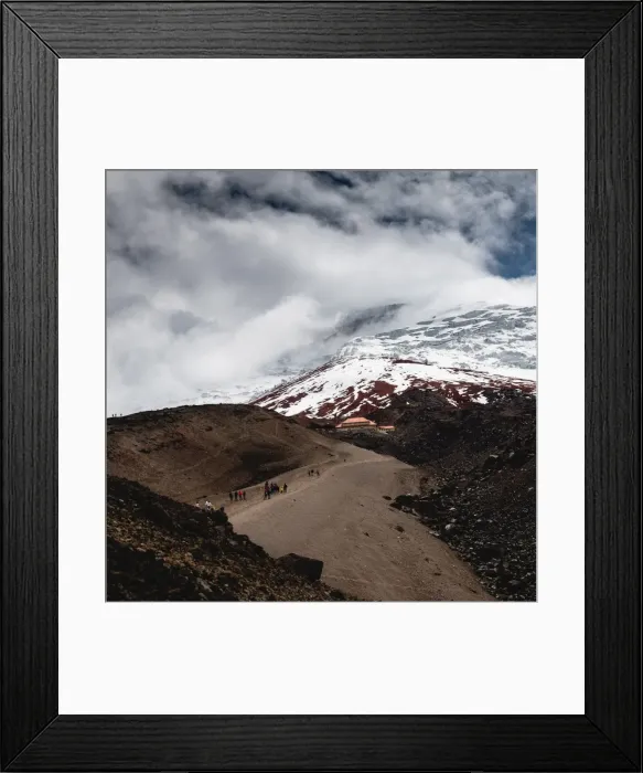 Framed Print : Hiking towards the refuge, Cotopaxi Volcano, Ecuador, South America Framed Print : Hiking towards the refuge, Cotopaxi Volcano, Ecuador, South America