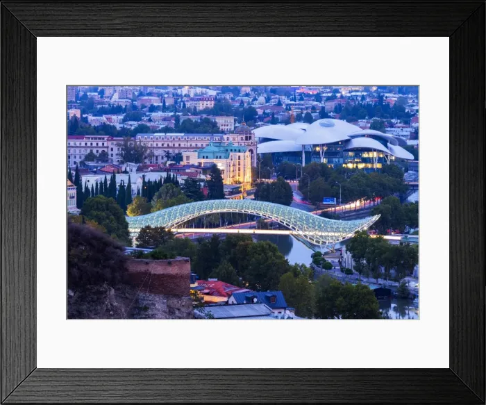 Framed Print : Overview over Tbilisi at dawn, Georgia, Caucasus, Asia Framed Print : Overview over Tbilisi at dawn, Georgia, Caucasus, Asia