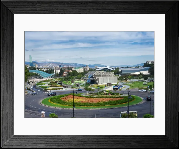 Framed Print : Evropis (Europe) roundabout, Concert Hall and Exhibition Centre, Lower Cable car station Framed Print : Evropis (Europe) roundabout, Concert Hall and Exhibition Centre, Lower Cable car station