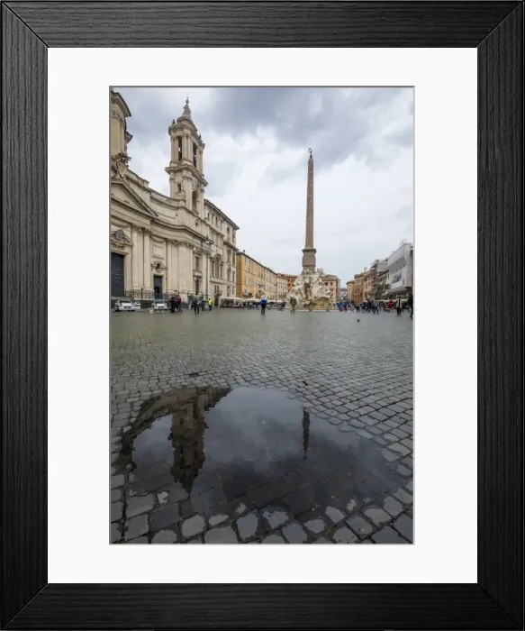 Framed Print : Piazza Navona with Fountain of the Four Rivers and the Egyptian obelisk, Rome, Lazio Framed Print : Piazza Navona with Fountain of the Four Rivers and the Egyptian obelisk, Rome, Lazio
