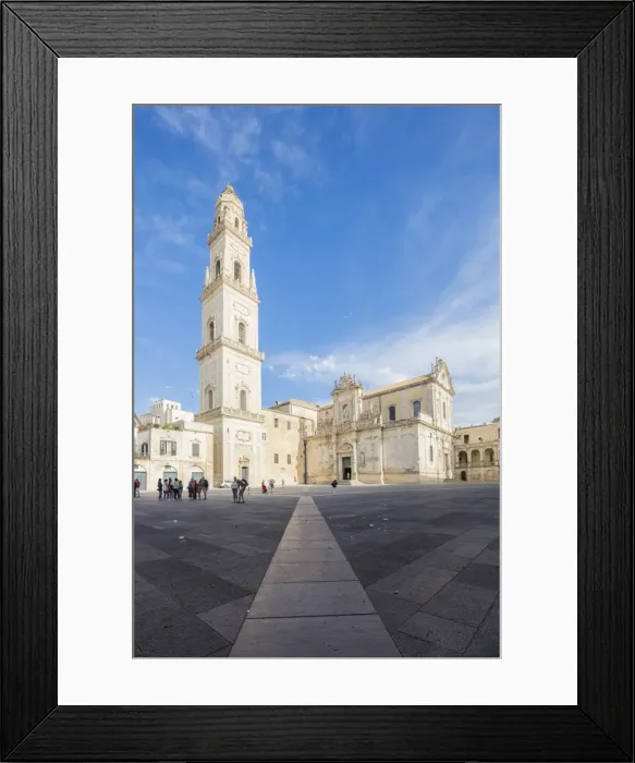 Framed Print : The Baroque style of the ancient Lecce Cathedral in the old town, Lecce, Apulia, Italy Framed Print : The Baroque style of the ancient Lecce Cathedral in the old town, Lecce, Apulia, Italy