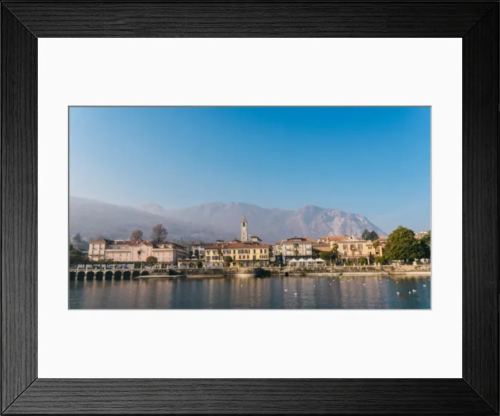 Framed Print : Bavelo, overlooking Lake Maggiore, and the foothills of the Italian Alps, Piedmont
