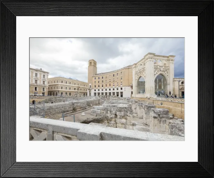 Framed Print : Ancient Roman ruins and historical buildings in the old town, Lecce, Apulia, Italy Framed Print : Ancient Roman ruins and historical buildings in the old town, Lecce, Apulia, Italy