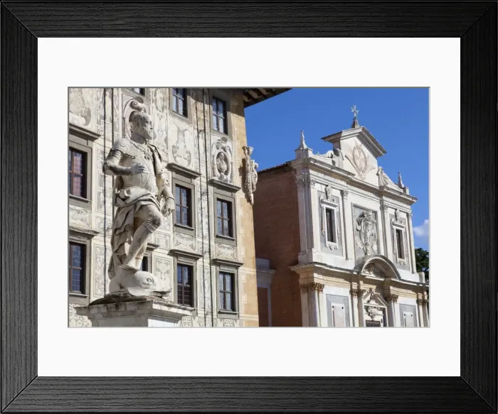 Framed Print : Statue of Cosimo I, The Knights Palace, and The Church of Saint Stephen of The Knights Framed Print : Statue of Cosimo I, The Knights Palace, and The Church of Saint Stephen of The Knights