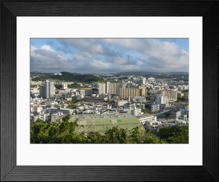 Framed Print : View over Naha from the Shikinaen Garden (Shikina-en Garden), UNESCO World Heritage Site Framed Print : View over Naha from the Shikinaen Garden (Shikina-en Garden), UNESCO World Heritage Site