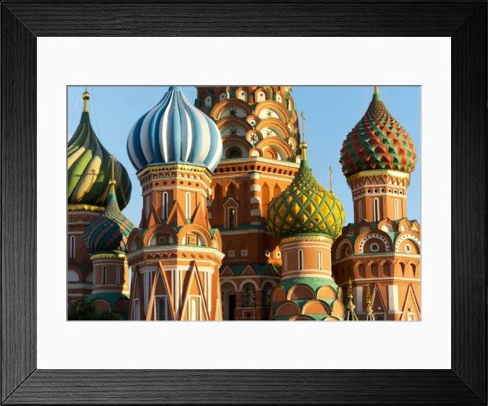Framed Print : Close-up of the domes of St. Basils Cathedral, UNESCO World Heritage Site, Moscow Framed Print : Close-up of the domes of St. Basils Cathedral, UNESCO World Heritage Site, Moscow