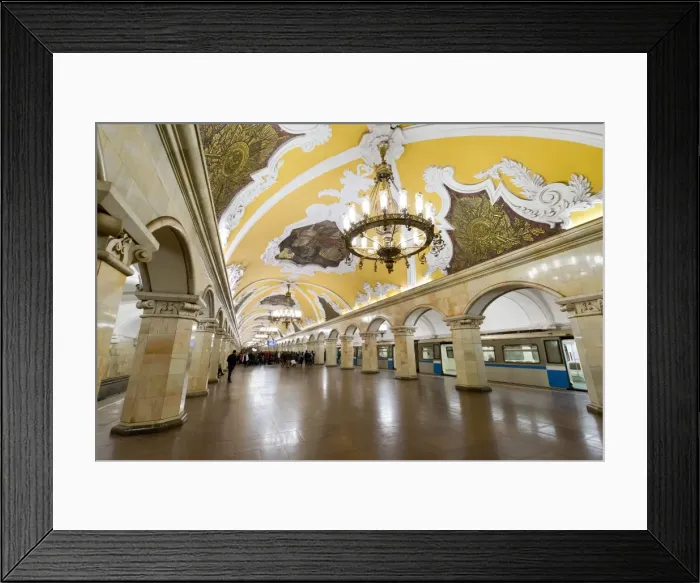 Framed Print : Komsomolaskaya Metro Station, Moscow, Russia, Europe Framed Print : Komsomolaskaya Metro Station, Moscow, Russia, Europe