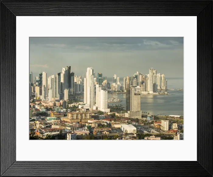 Framed Print : View over the skyline of Panama City from El Ancon, Panama, Central America Framed Print : View over the skyline of Panama City from El Ancon, Panama, Central America