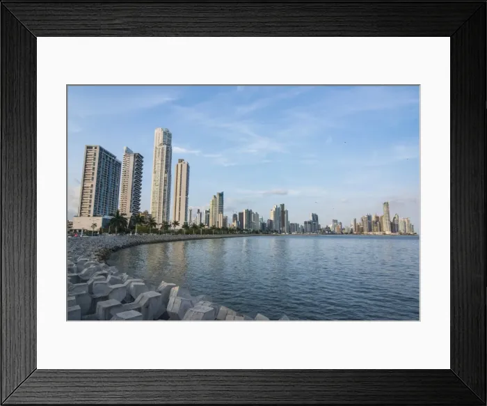 Framed Print : Skyline of Panama City, Panama, Central America Framed Print : Skyline of Panama City, Panama, Central America