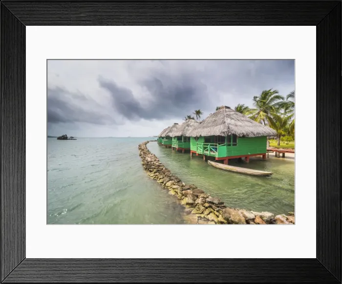 Framed Print : Overwater bungalows, Achutupu, San Blas Islands, Kuna Yala, Panama, Central America Framed Print : Overwater bungalows, Achutupu, San Blas Islands, Kuna Yala, Panama, Central America