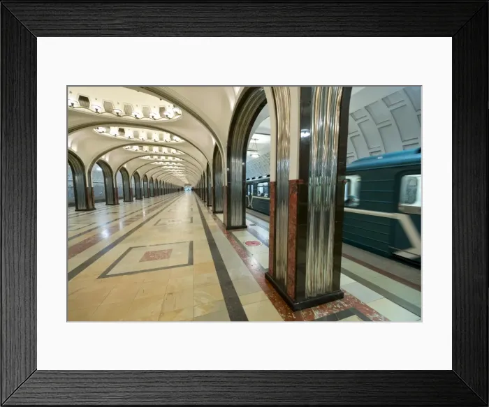 Framed Print : Interior of a Moscow Subway Station, Moscow, Russia, Europe Framed Print : Interior of a Moscow Subway Station, Moscow, Russia, Europe