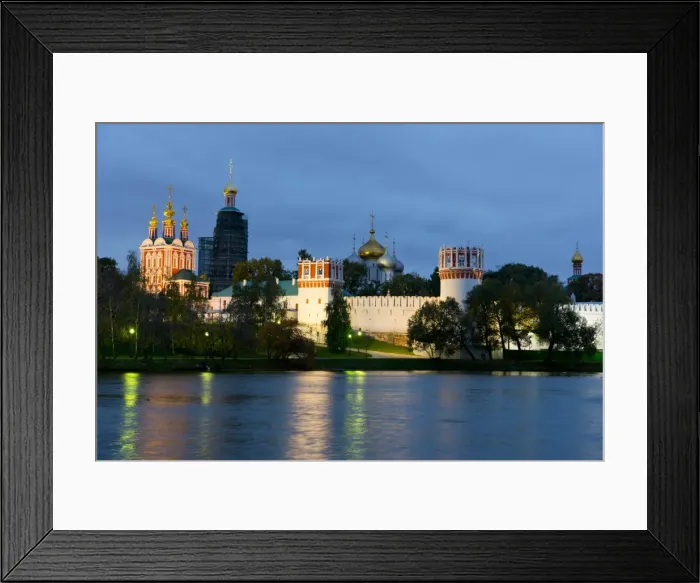 Framed Print : Novospassky Monastery illuminated at night, Moscow, Russia, Europe Framed Print : Novospassky Monastery illuminated at night, Moscow, Russia, Europe