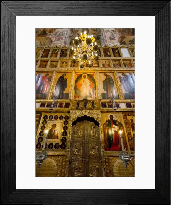 Framed Print : Doorway and Iconostasis inside the Assumption Cathedral, the Kremlin, UNESCO World Heritage Site Framed Print : Doorway and Iconostasis inside the Assumption Cathedral, the Kremlin, UNESCO World Heritage Site