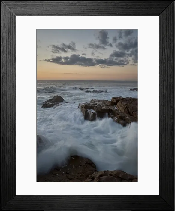 Framed Print : Surf along the rocky coast at sunset, Elands Bay, South Africa, Africa Framed Print : Surf along the rocky coast at sunset, Elands Bay, South Africa, Africa