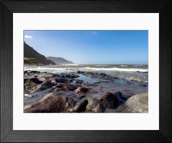 Framed Print : Rock pools on the dramatic coastline of the Pacific Northwest, United States of America Framed Print : Rock pools on the dramatic coastline of the Pacific Northwest, United States of America
